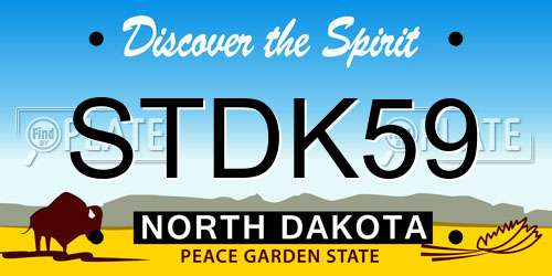 STDK59 North Dakota License Plate