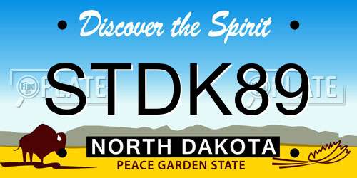 STDK89 North Dakota License Plate