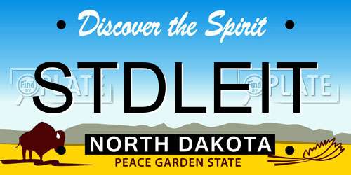 STDLEIT North Dakota License Plate
