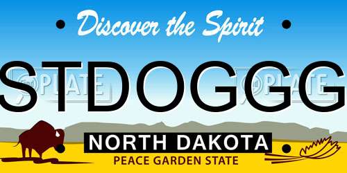 STDOGGG North Dakota License Plate