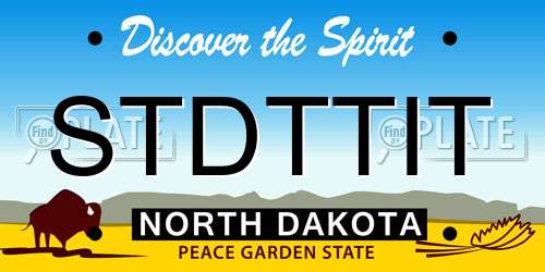 STDTTIT North Dakota License Plate