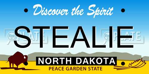 STEALIE North Dakota License Plate