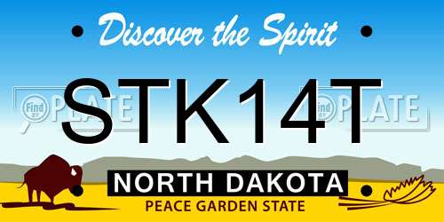 STK14T North Dakota License Plate