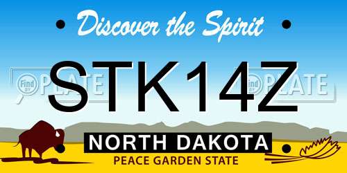 STK14Z North Dakota License Plate