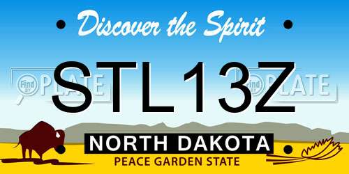 STL13Z North Dakota License Plate