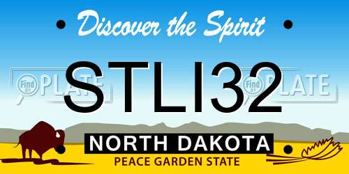 STLI32 North Dakota License Plate