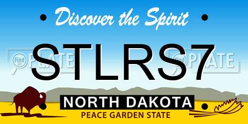 STLRS7 North Dakota License Plate
