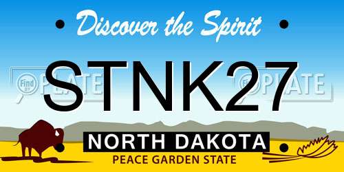 STNK27 North Dakota License Plate