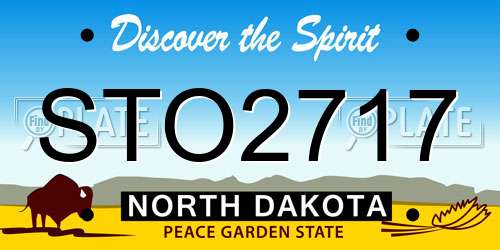 STO2717 North Dakota License Plate