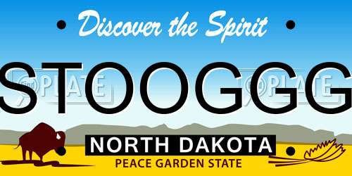 STOOGGG North Dakota License Plate