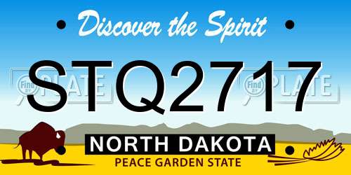 STQ2717 North Dakota License Plate
