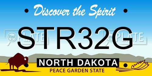 STR32G North Dakota License Plate