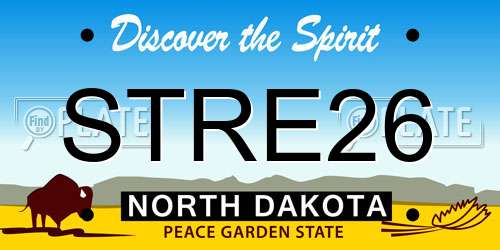STRE26 North Dakota License Plate