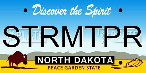 STRMTPR North Dakota License Plate