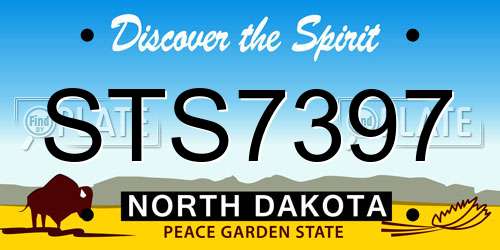 STS7397 North Dakota License Plate