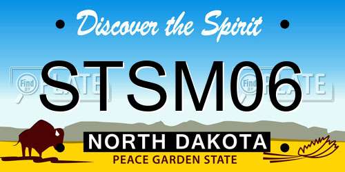 STSM06 North Dakota License Plate