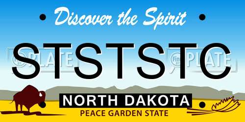 STSTSTC North Dakota License Plate
