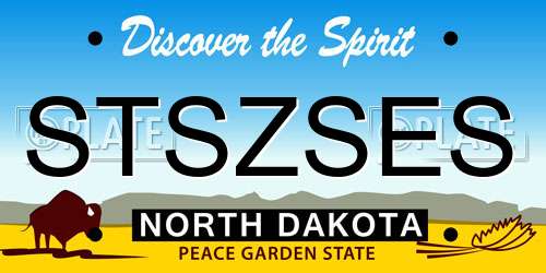 STSZSES North Dakota License Plate
