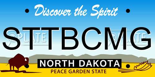 STTBCMG North Dakota License Plate