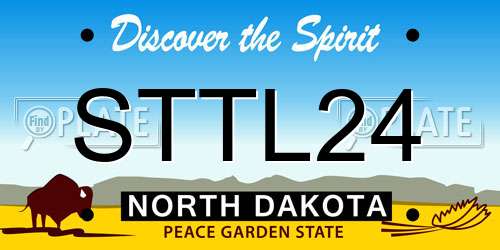STTL24 North Dakota License Plate