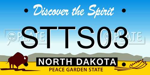 STTS03 North Dakota License Plate