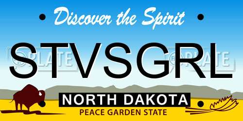 STVSGRL North Dakota License Plate
