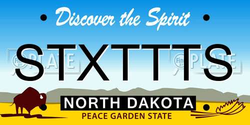 STXTTTS North Dakota License Plate