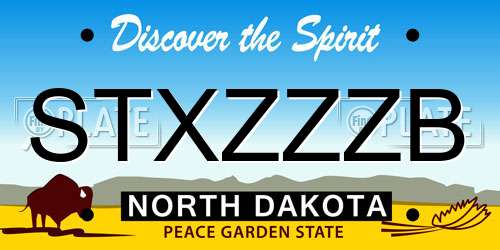 STXZZZB North Dakota License Plate