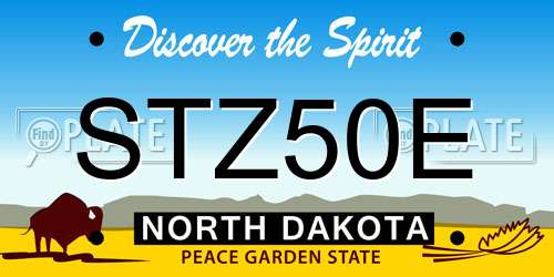 STZ50E North Dakota License Plate