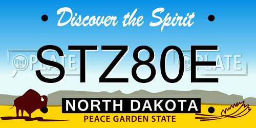 STZ80E North Dakota License Plate