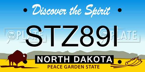 STZ89I North Dakota License Plate