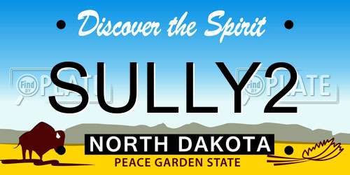 SULLY2 North Dakota License Plate