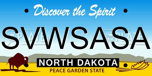 SVWSASA North Dakota License Plate