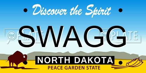 SWAGG North Dakota License Plate