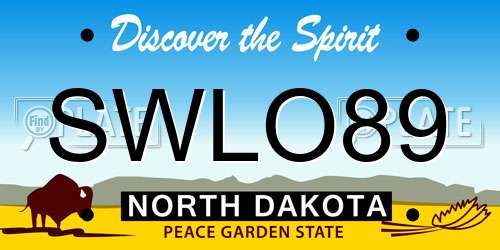 SWLO89 North Dakota License Plate