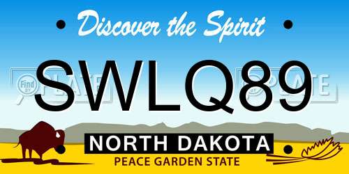 SWLQ89 North Dakota License Plate