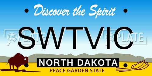SWTVIC North Dakota License Plate
