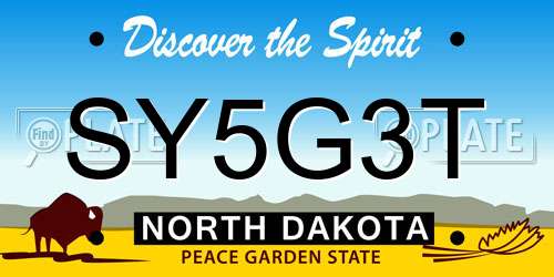 SY5G3T North Dakota License Plate