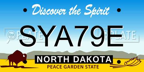 SYA79E North Dakota License Plate
