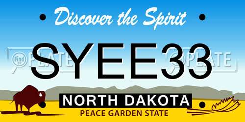 SYEE33 North Dakota License Plate