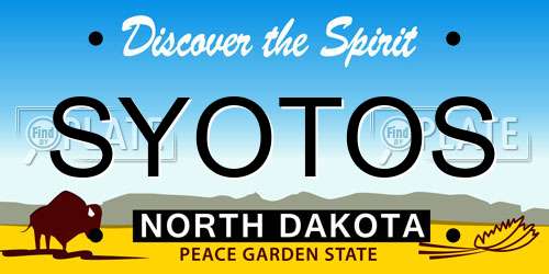SYOTOS North Dakota License Plate