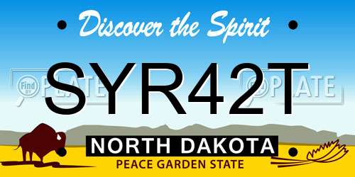 SYR42T North Dakota License Plate