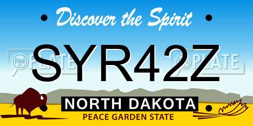 SYR42Z North Dakota License Plate
