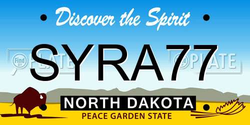 SYRA77 North Dakota License Plate