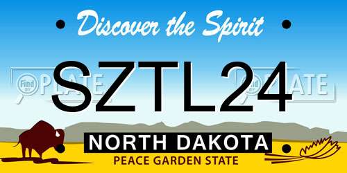 SZTL24 North Dakota License Plate