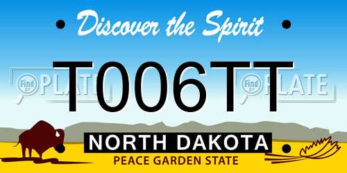T006TT North Dakota License Plate