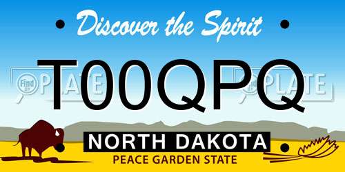T00QPQ North Dakota License Plate