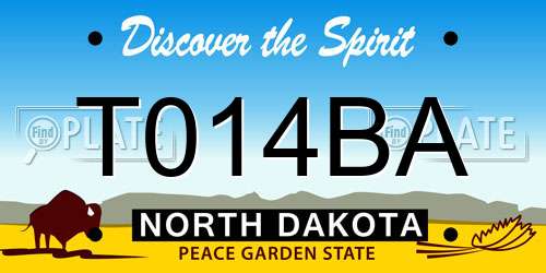T014BA North Dakota License Plate