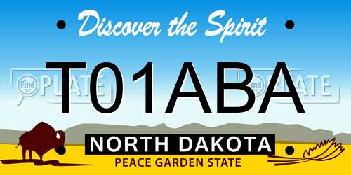 T01ABA North Dakota License Plate