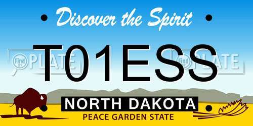 T01ESS North Dakota License Plate
